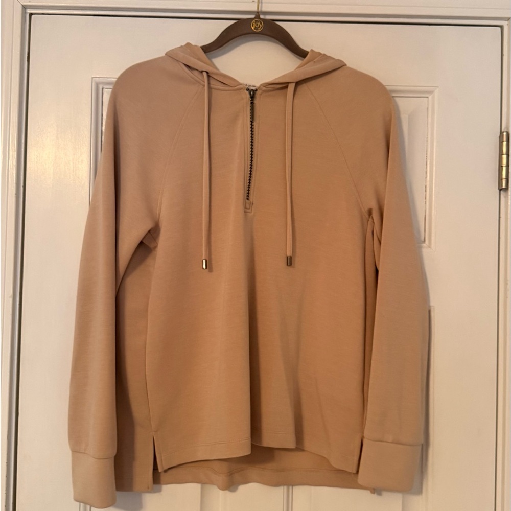 Cable & Gauge Quarter Zip Hoodie Top